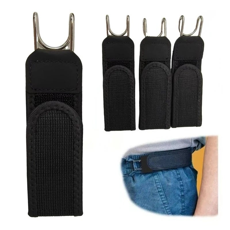 4Pcs Adjustable Buckleless Belt Hook Elastic Waist Buckle Waist Belt For Men's Gift Casual Belt Without Buckle - Image 1