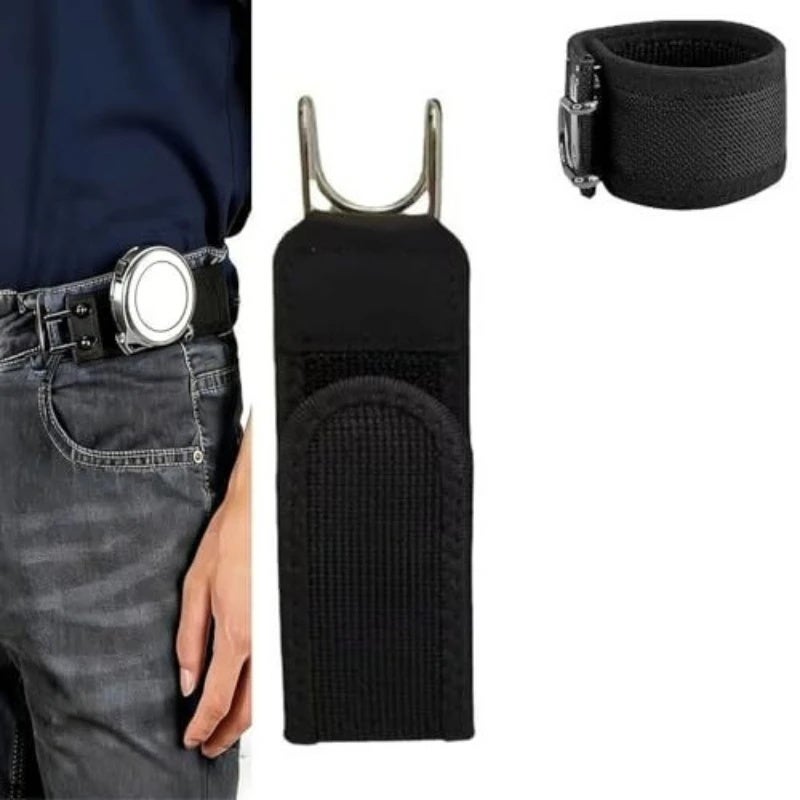4Pcs Adjustable Buckleless Belt Hook Elastic Waist Buckle Waist Belt For Men's Gift Casual Belt Without Buckle - Image 2