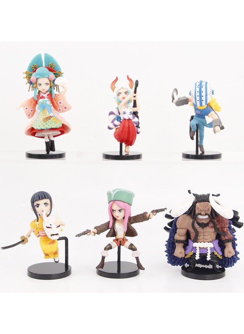 6pc One Piece Yamato Kaidou Action Figure Toys 8-10CM - Image 1