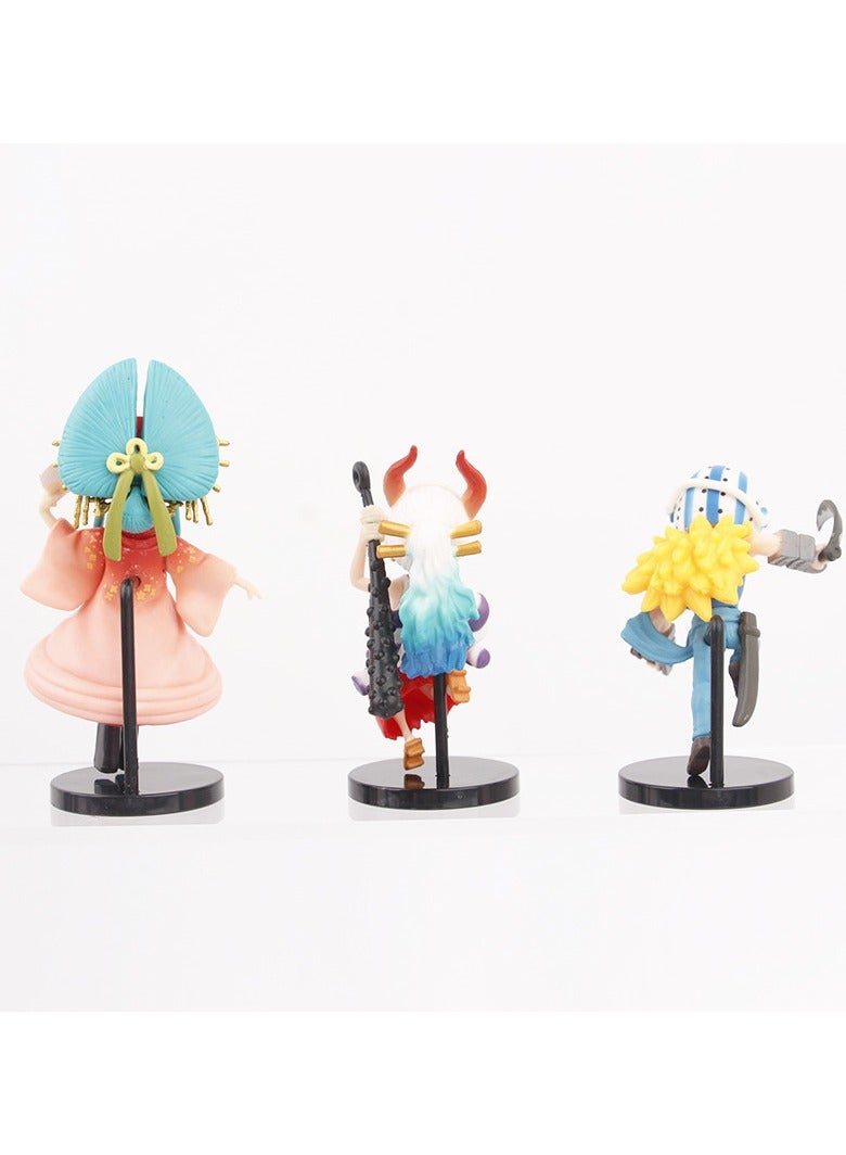 6pc One Piece Yamato Kaidou Action Figure Toys 8-10CM - Image 3