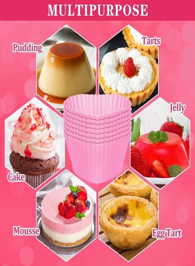 وولاين مجموعة قوالب خبز سيليكون من والين، 36 قطعة، على شكل قلب وردي، قوالب كب كيك غير لاصقة، قوالب مافن قابلة لإعادة الاستخدام، حاويات تخزين، مثالية لحفلات الزفاف، عيد الحب، ذكرى الزواج، والأعمال اليدوية، 2.8 × 2 × 1.3 بوصة - Image 4