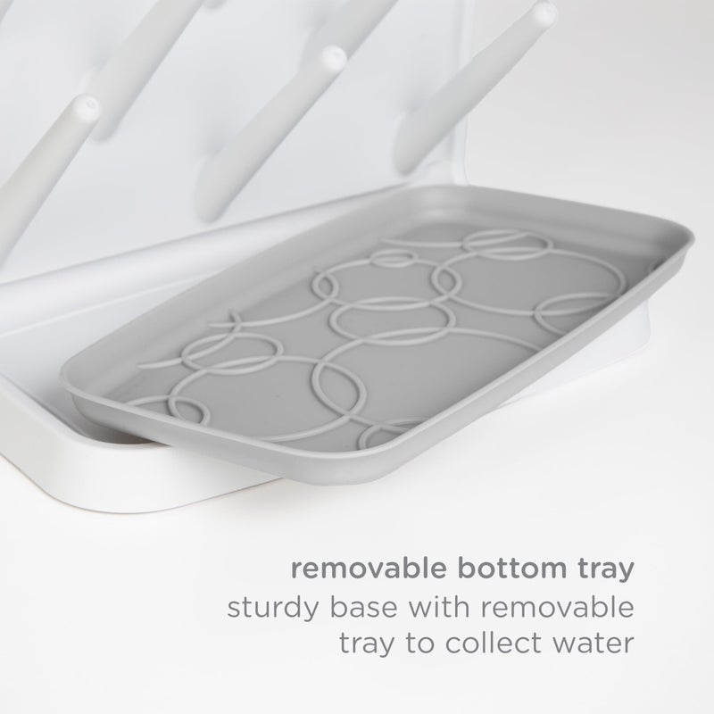 Ubbi Vertical Baby Bottle Drying Rack, Space Saving Countertop Drying Rack Baby Accessory, Gray - Image 5