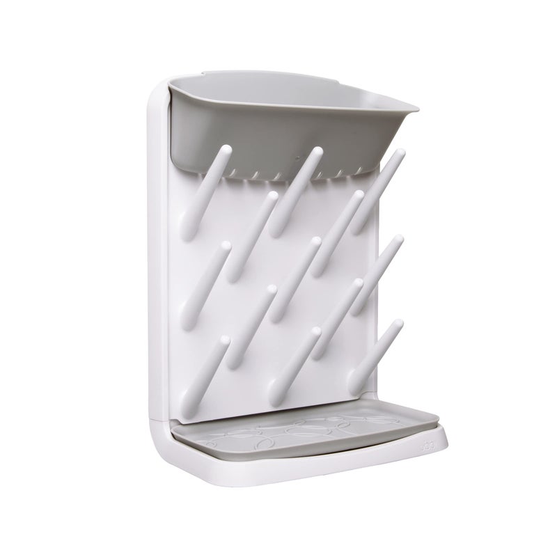 Ubbi Vertical Baby Bottle Drying Rack, Space Saving Countertop Drying Rack Baby Accessory, Gray - Image 1