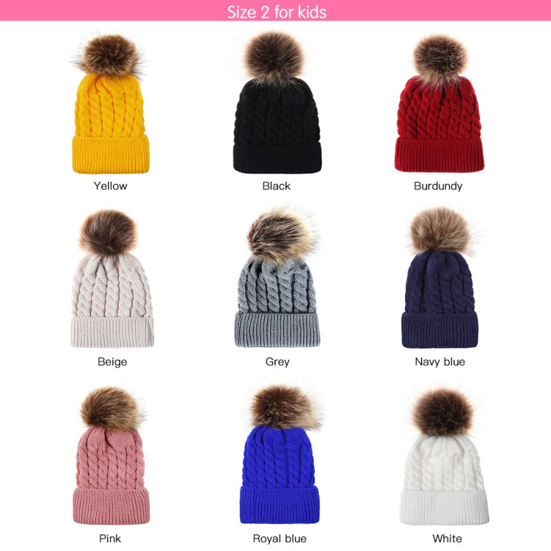 Warm Hat Size 2 Premium Acrylic Soft & Warm - Stretchy Snug Fit Crochet Beanie for Cold Weather Daily Wear Baby Gift Party Use - Image 4