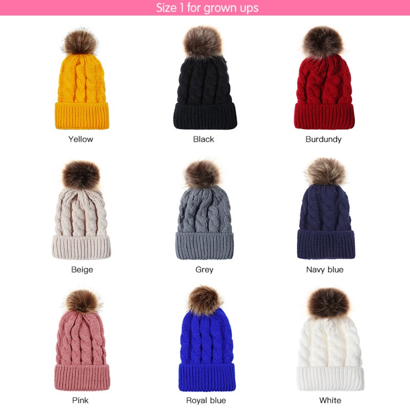 Warm Hat Size 2 Premium Acrylic Soft & Warm - Stretchy Snug Fit Crochet Beanie for Cold Weather Daily Wear Baby Gift Party Use - Image 3