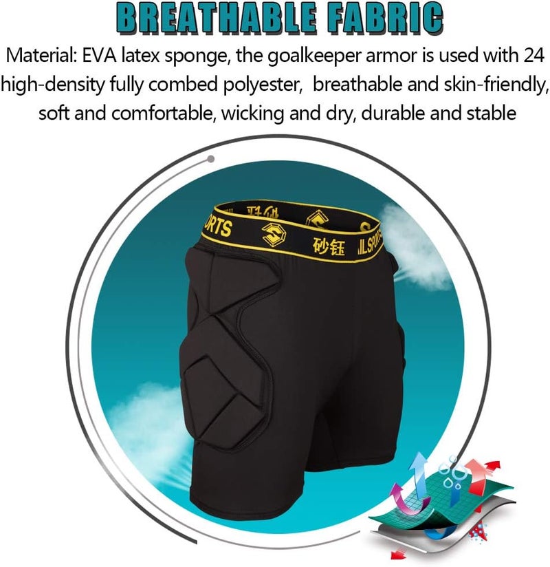 Shinestone Adult Men's Goalkeeper Armor BodyShield Padded Compression Shirt Pants and Short with Sponge Protector - Image 3