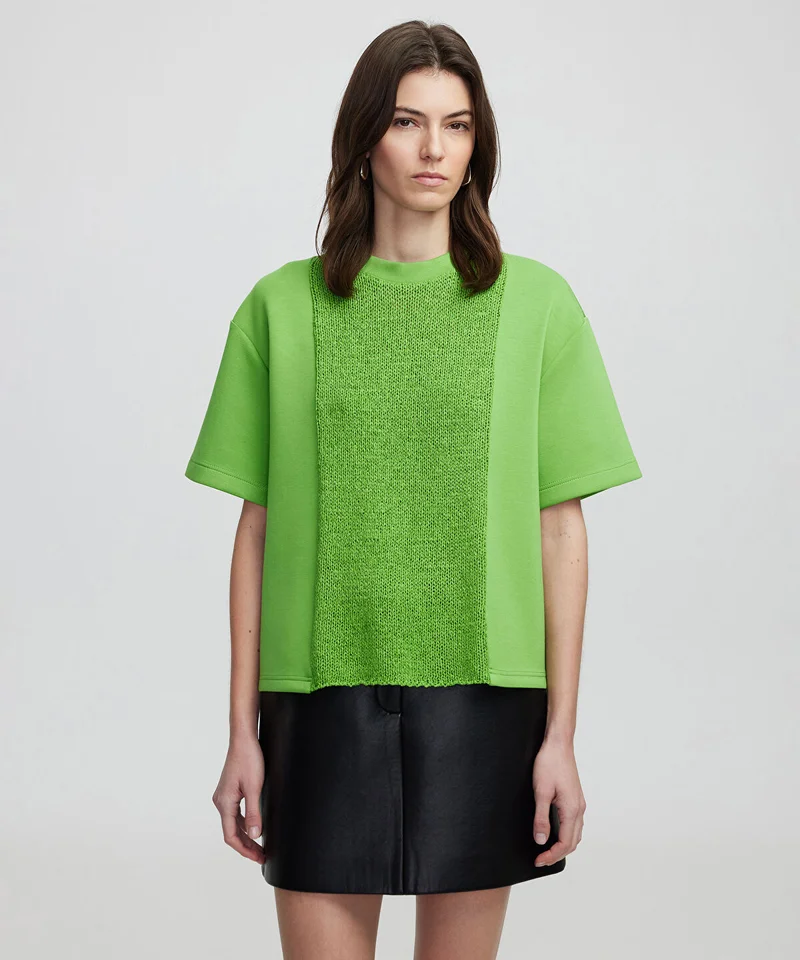 Ipekyol Short Sleeve Mixed Sweatshirt