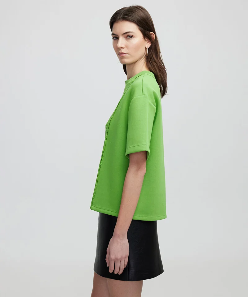 Ipekyol Short Sleeve Mixed Sweatshirt