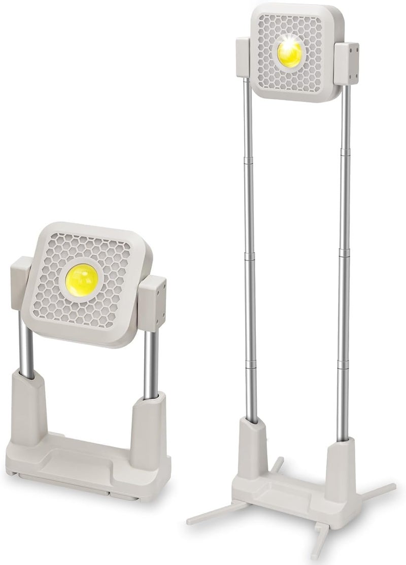 MIXEN Super Bright Rechargeable Solar Working Lamp Lift Control and Power Display Camping Lamp lamp Outdoor Ultra Bright highPower Courtyard Solar floodlight Car LED Work Light