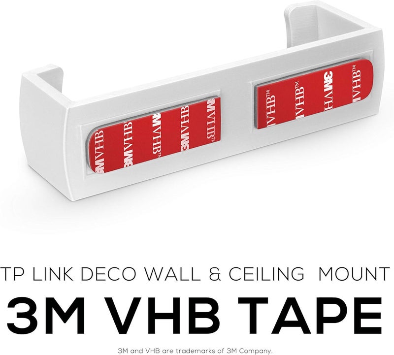 براينوافز حامل الحائط والسقف Brainwavz Drill Free Deco M5 & P7 لـ TP Link، قوس شريط VHB قوي لاصق، لا حاجة لبراغي أو أدوات، سهل التركيب، أبيض بواسطة - Image 5