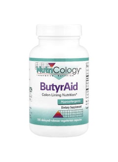Nutricology Nutricology, ButyrAid, 100 Delayed-Release Vegetarian Capsules  - Image 1