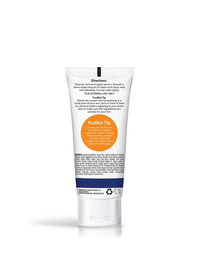 تروسكن كريم تروسكين الليلي بفيتامين سي - مزيج داعم للكولاجين مع زبدة الكاكاو وفيتامين ب5 والزيوت العطرية النباتية - لتفتيح وشد البشرة للوجه والرقبة، 2 أونصة سائلة - Image 3