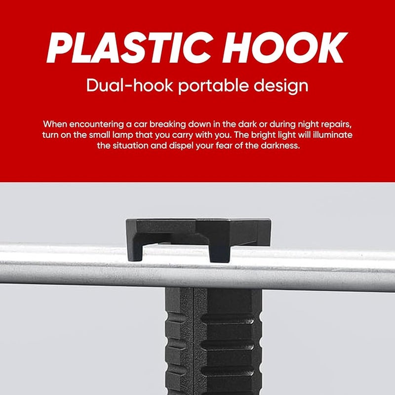 1000 لومن ضوء عمل محمول LED مغناطيسي قابل للتعديل 360 درجة 7 أوضاع شحن من النوع C للورش التخييم الإصلاح أسود - Image 3