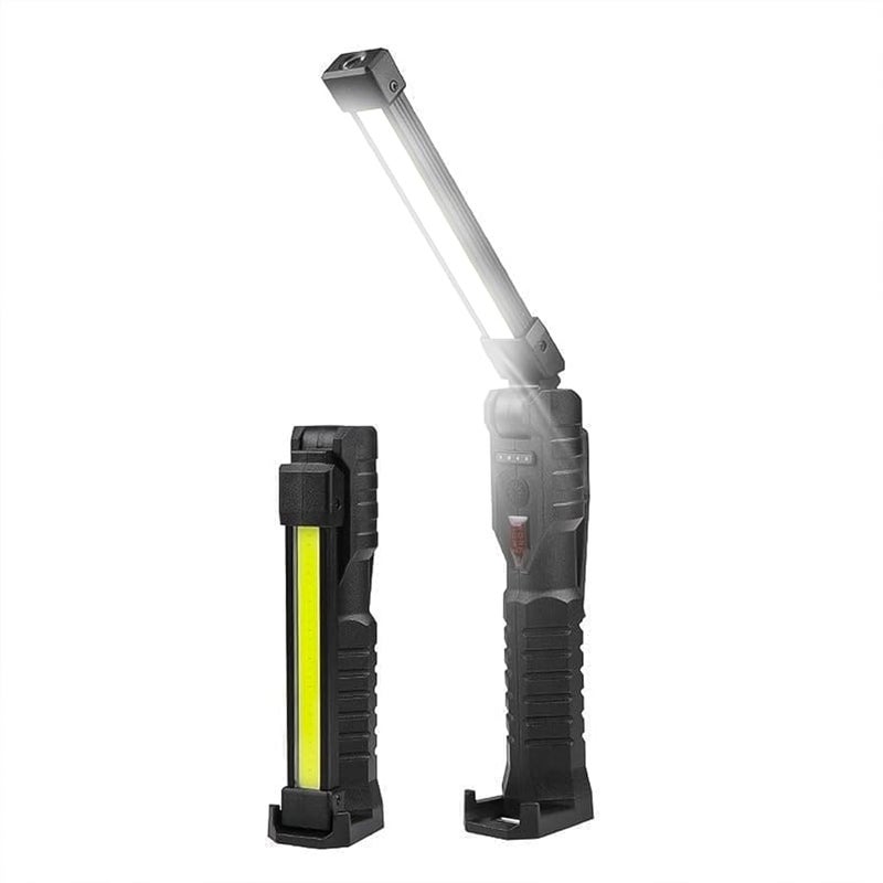 1000 لومن ضوء عمل محمول LED مغناطيسي قابل للتعديل 360 درجة 7 أوضاع شحن من النوع C للورش التخييم الإصلاح أسود - Image 1