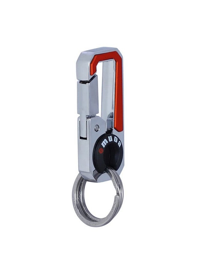 Omuda Premium and Stylish Hook Locking Metal Key Chain for Men & Women & for Gift (M-3749 Orange) - Image 1