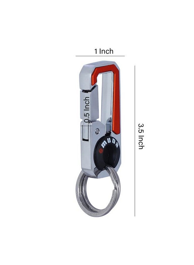 Omuda Premium and Stylish Hook Locking Metal Key Chain for Men & Women & for Gift (M-3749 Orange) - Image 4