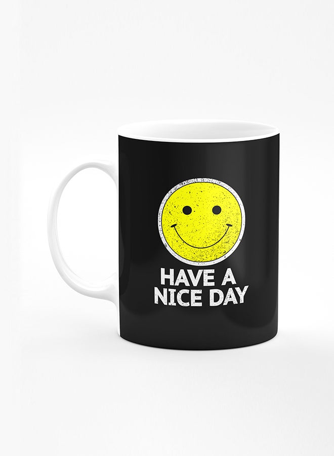 ستايلايزد كوب قهوة مطبوع مصمم بمقبض شديد التحمل 11 أونصة أكواب هدايا شخصية من السيراميك [آمن للاستخدام في الميكروويف ومقاوم للغسل في غسالة الصحون] - طباعة رخامية أسود - Image 1