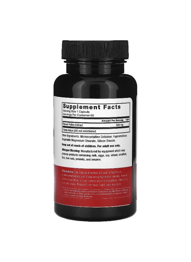 Force Factor Force Factor, Flower Pollen Extract, 500 mg, 60 Vegetable Capsules  - Image 2