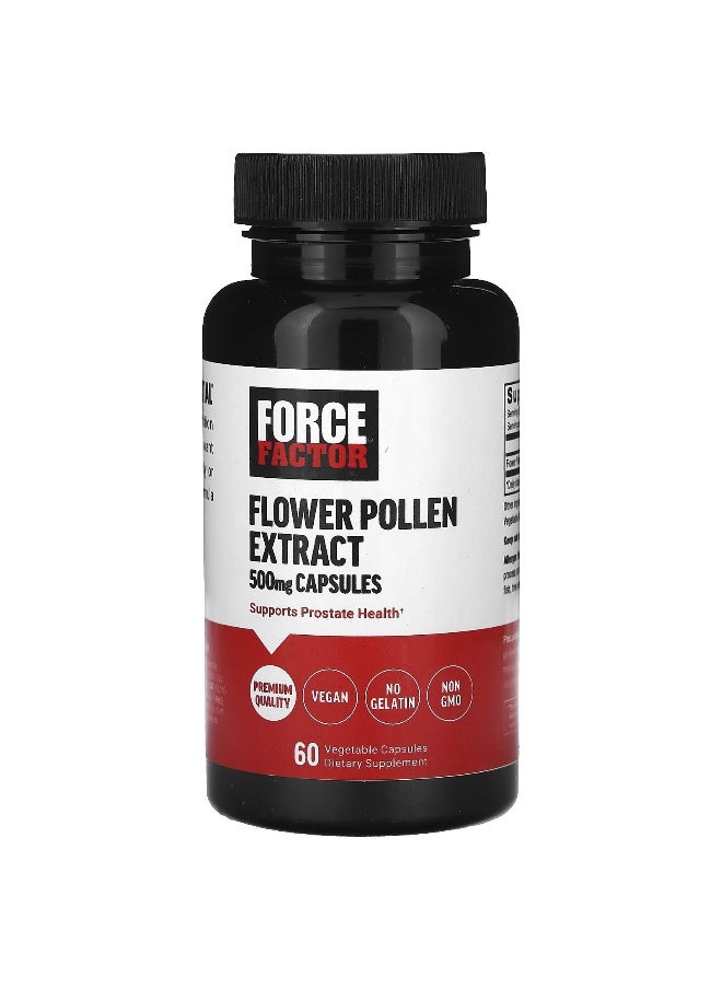 Force Factor Force Factor, Flower Pollen Extract, 500 mg, 60 Vegetable Capsules  - Image 1
