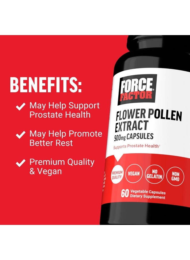 Force Factor Force Factor, Flower Pollen Extract, 500 mg, 60 Vegetable Capsules  - Image 3
