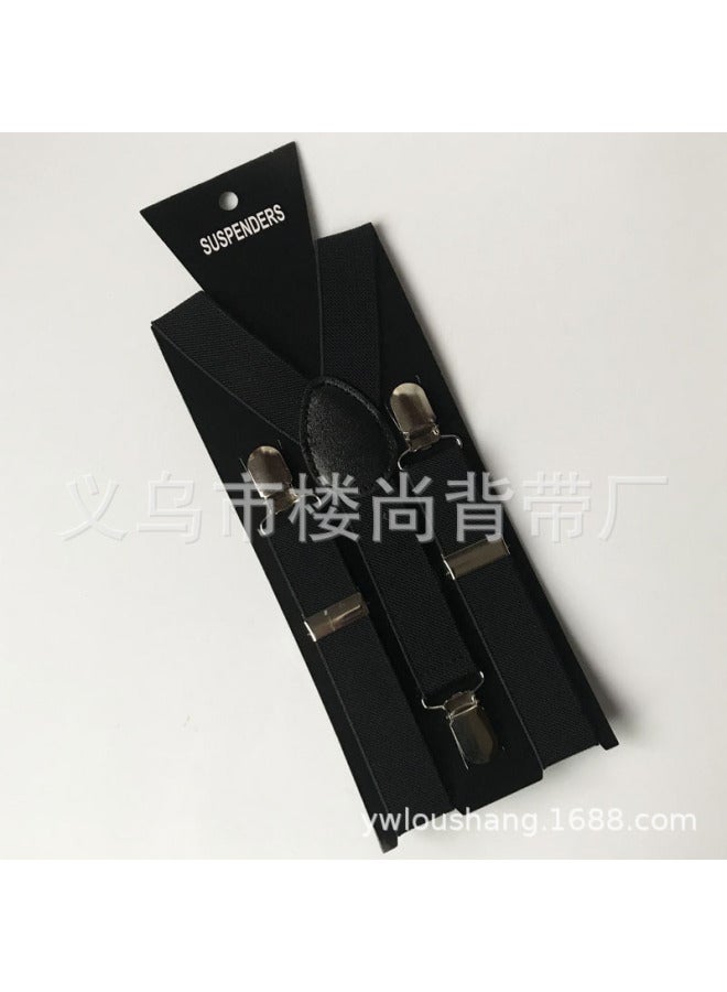 Solid Color Children's Suspender Clip Baby Suspenders 3 Clips Y-shaped Performance Clothing Matching Suspender