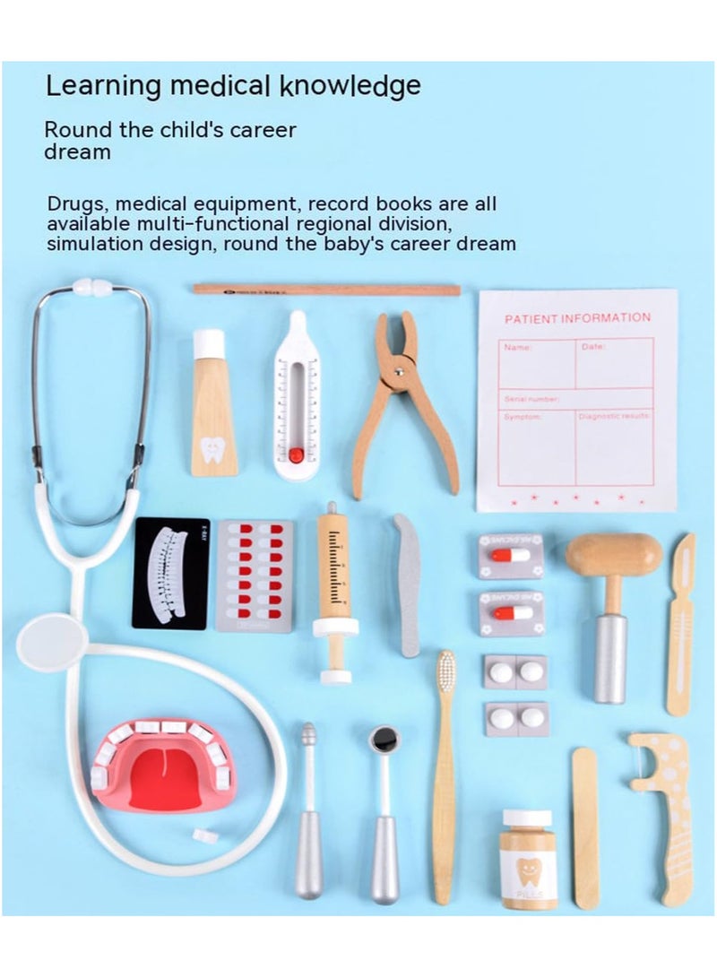 Loquat Doctor Kit for Kids with Stethoscope Pretend Play Medical Toys Set Kids Doctor Playset Dentist Kit Toys - Image 2