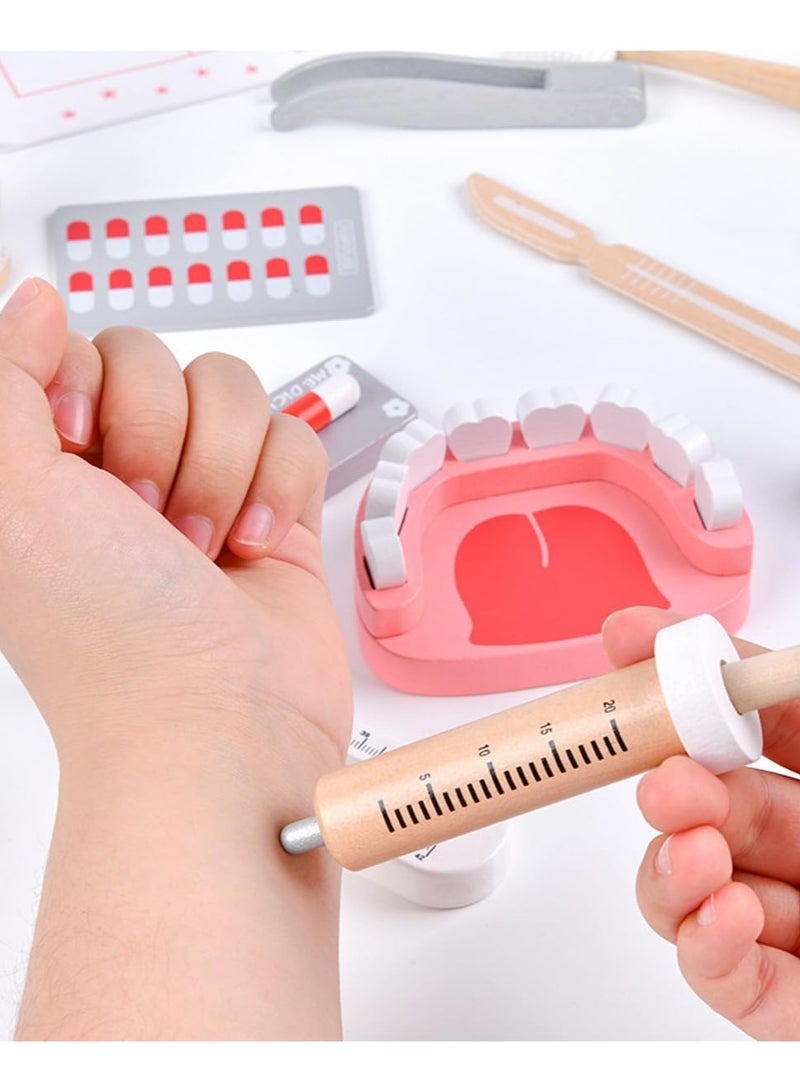 Loquat Doctor Kit for Kids with Stethoscope Pretend Play Medical Toys Set Kids Doctor Playset Dentist Kit Toys - Image 5