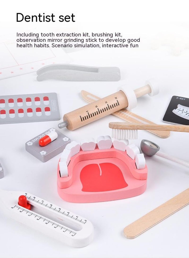 Loquat Doctor Kit for Kids with Stethoscope Pretend Play Medical Toys Set Kids Doctor Playset Dentist Kit Toys - Image 4