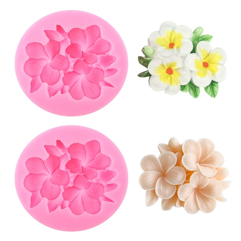 Kryslanix 2PCS Flower Silicone Mold 3D Resin Candle Molds Flower Fondant Silicone Moldfor Handmade Cake Decoration Cupcake Jelly Candy Chocolate Epoxy Casting Resin Craft - Image 3