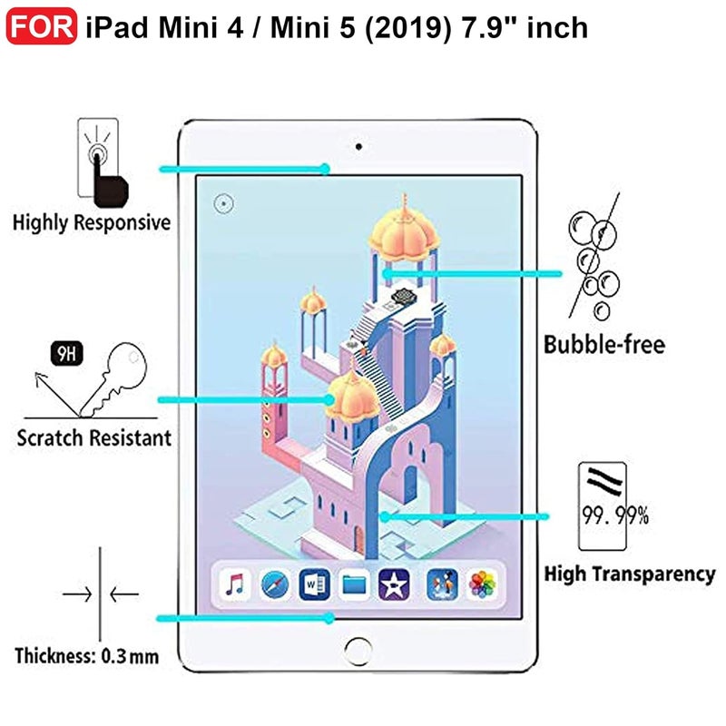 Cedo iPad Mini 4 / Mini 5 (7.9 inch) Tempered Glass | Screen Protector Clear Tempered Glass for iPad Mini 4th (2015) / Mini 5th (2019) (7.9 inch) - Image 3