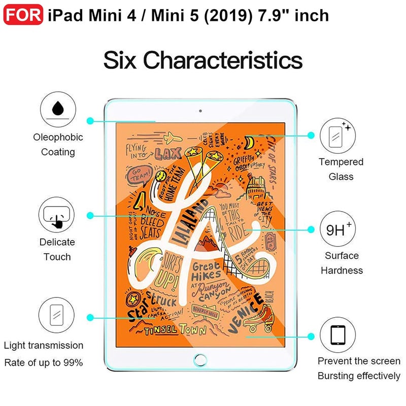 Cedo iPad Mini 4 / Mini 5 (7.9 inch) Tempered Glass | Screen Protector Clear Tempered Glass for iPad Mini 4th (2015) / Mini 5th (2019) (7.9 inch) - Image 2