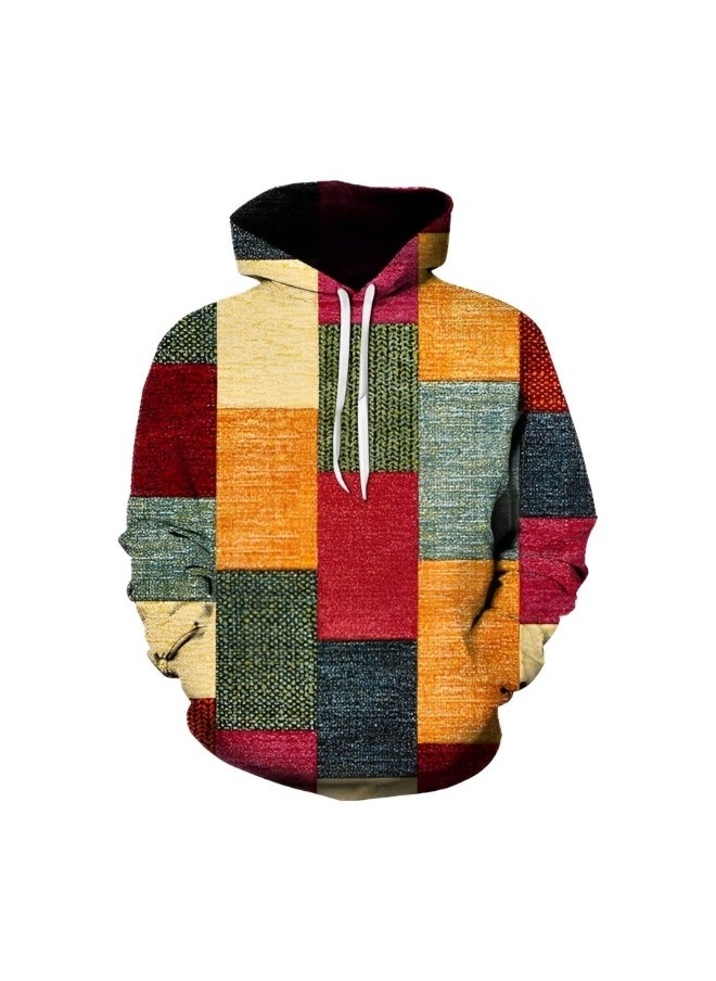REOCLE Men's Hoodie Color Block Casual O-Neck Pullover Hooded Sweatshirt Long Sleeve Sweatshirts Classic Sweat Jacket  - Image 2