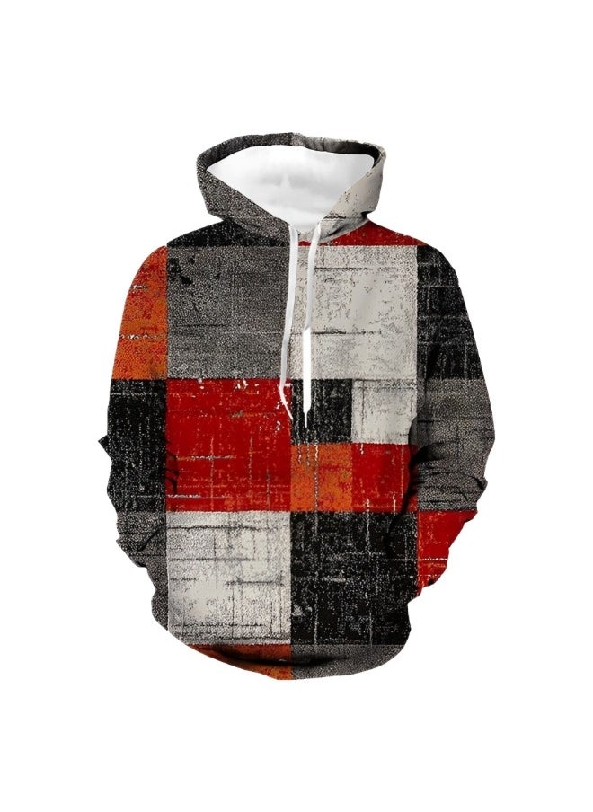 REOCLE Men's Hoodie Color Block Casual O-Neck Pullover Hooded Sweatshirt Long Sleeve Sweatshirts Classic Sweat Jacket  - Image 5