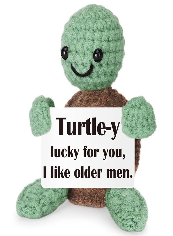WELLBANEE Easter Basket Essentials Romantic Gifts Ideas for Older Men, Handmade Crochet Turtle for Him, Her, Husband, Boyfriend, I Love You Gift for Dad, Wedding Anniversary, Fathers Day, Birthday Decorations - Image 1