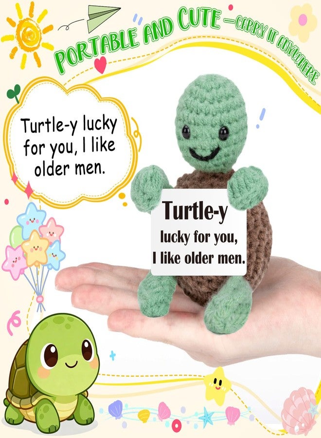 WELLBANEE Easter Basket Essentials Romantic Gifts Ideas for Older Men, Handmade Crochet Turtle for Him, Her, Husband, Boyfriend, I Love You Gift for Dad, Wedding Anniversary, Fathers Day, Birthday Decorations - Image 2