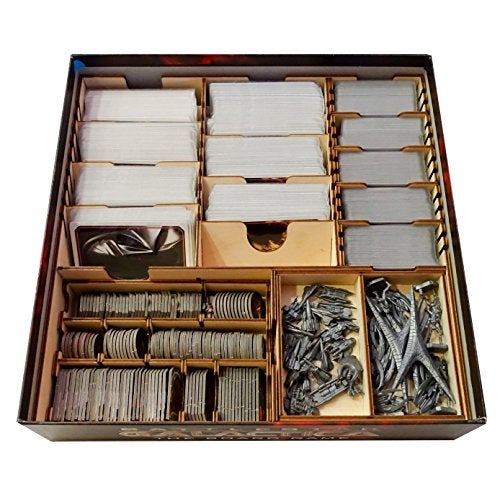 The Broken Token Board Game Organizer - Battlestar Galactica Compatible Wood Storage Box with Multiple Trays and Dividers - Image 4
