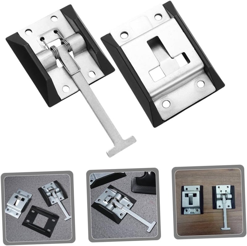 Stainless Steel Cargo Trailer Door Latch Set 4-Piece Heavy Duty RV Door Holders for Enhanced Security and Functionality - Image 2
