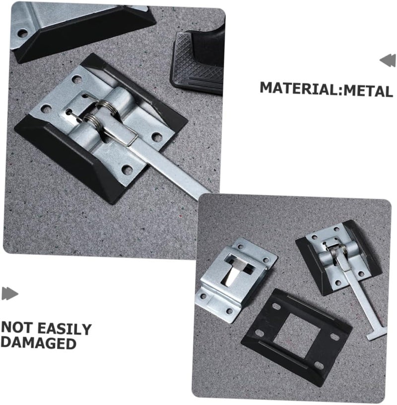 Stainless Steel Cargo Trailer Door Latch Set 4-Piece Heavy Duty RV Door Holders for Enhanced Security and Functionality - Image 4