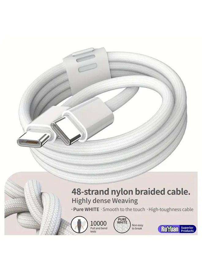60W Type C Fast Charging Cable 10ft for iPhone Samsung Data Sync - Image 3
