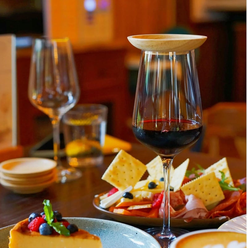 Lyonbi Wine Glass Charcuterie Topper - 10 Pcs, Mini Boards for Wine Glasses, Wooden Lids - Image 4