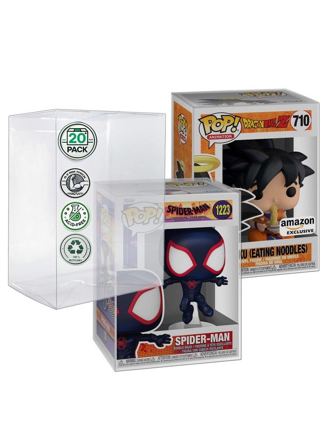 مالكو واقي Funko Pop | بلاستيك قوي قابل لإعادة التدوير بسمك 0.5 مم | حافظة عرض Funko Pop متوافقة مع شخصيات Funko Pop مقاس 4 بوصات | عبوة من 20 قطعة  - Image 1