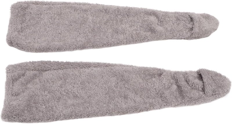 klarako Over Knee Fuzzy Socks,High Fuzzy Socks Over Knee,Winter Home Sleeping Soft Thick Breathable Plush Stockings Leg Warmer (Grey) - Image 5