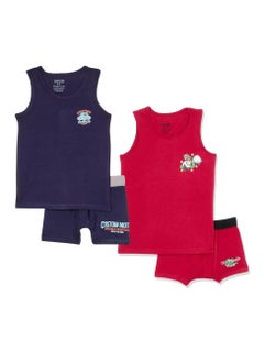 DICE Pack of 2 Cotton Underwear Sets for Boys  - Image 1