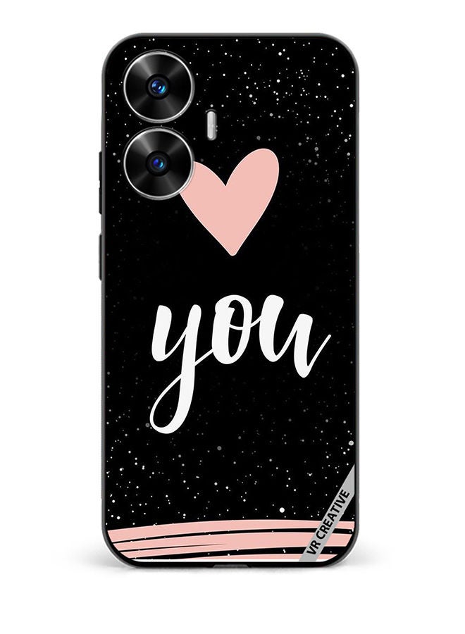 VR CREATIVE Protective Case Cover For Realme C55 Love You Pink Heart Design Multicolour - Image 1