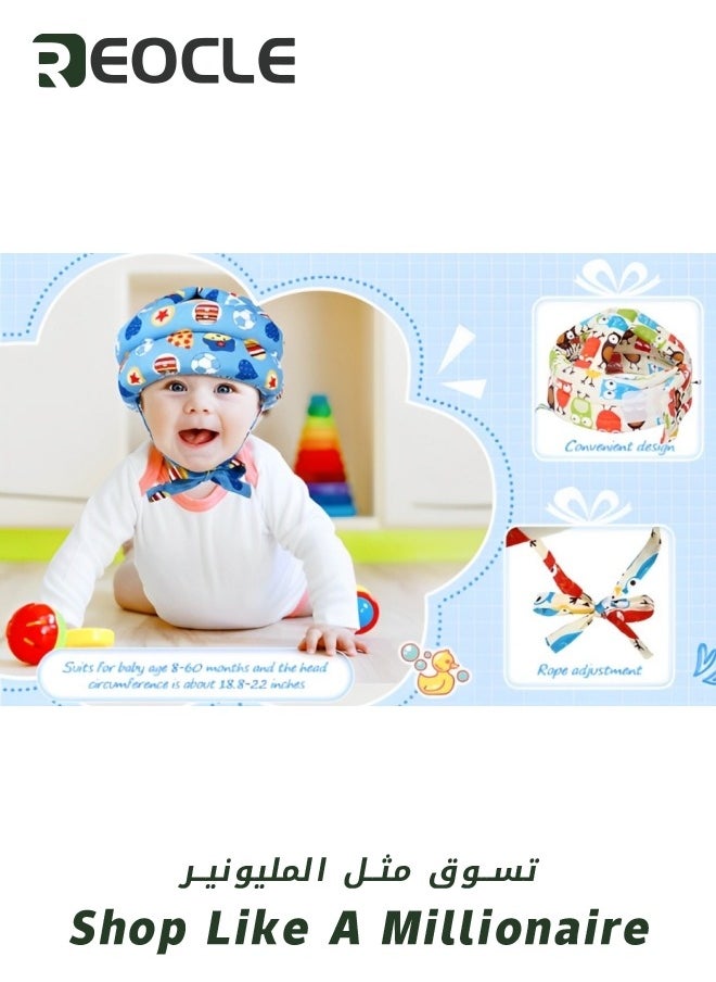 REOCLE - Baby Helmet Baby Head Protector Toddler Inflatable Helmets Adjustable Infant Helmet Head Protector Soft Head Guard for Crawling Walking - Image 1