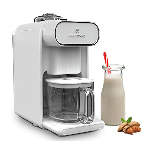 ChefWave Milkmade Non-Dairy Milk Maker – 6-in-1 Plant-Based Milk Machine for Almond, Oat, Soy, Cashew, Coconut & Macadamia – No Soaking, Auto-Clean, Delay Start, Glass Pitcher – White - Image 2