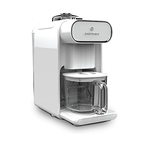 ChefWave Milkmade Non-Dairy Milk Maker – 6-in-1 Plant-Based Milk Machine for Almond, Oat, Soy, Cashew, Coconut & Macadamia – No Soaking, Auto-Clean, Delay Start, Glass Pitcher – White - Image 3