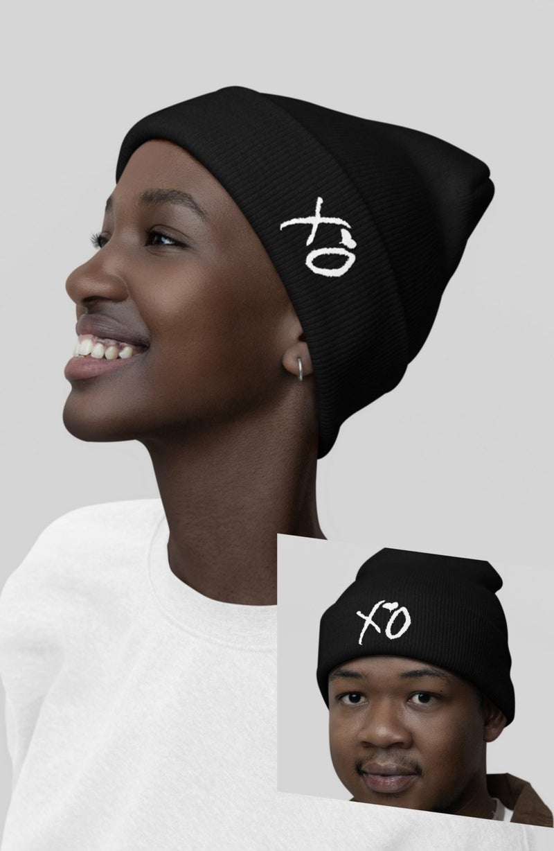 Fuddy Moda The Weeknd Printed Outdoor Folded Beanie, Rapper Logo Printed Camisole Winter Hat  - Image 1