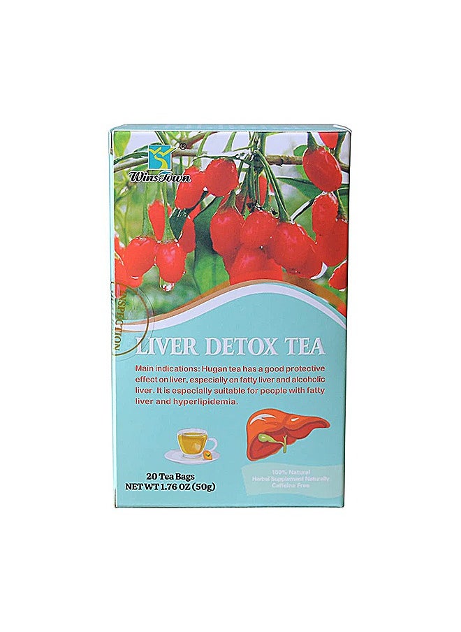 Wins Town - Liver Detox Tea, Liver Cleanse Tea, for Fatty Liver and Alcoholic Liver, 20 Tea Bags - Image 1
