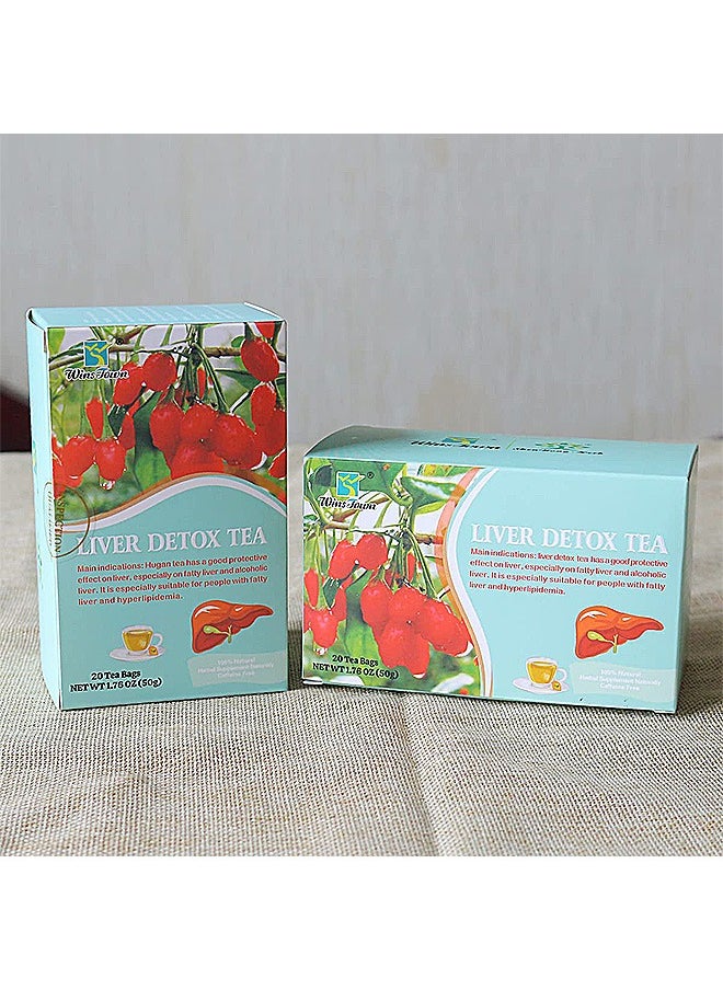 Wins Town - Liver Detox Tea, Liver Cleanse Tea, for Fatty Liver and Alcoholic Liver, 20 Tea Bags - Image 1